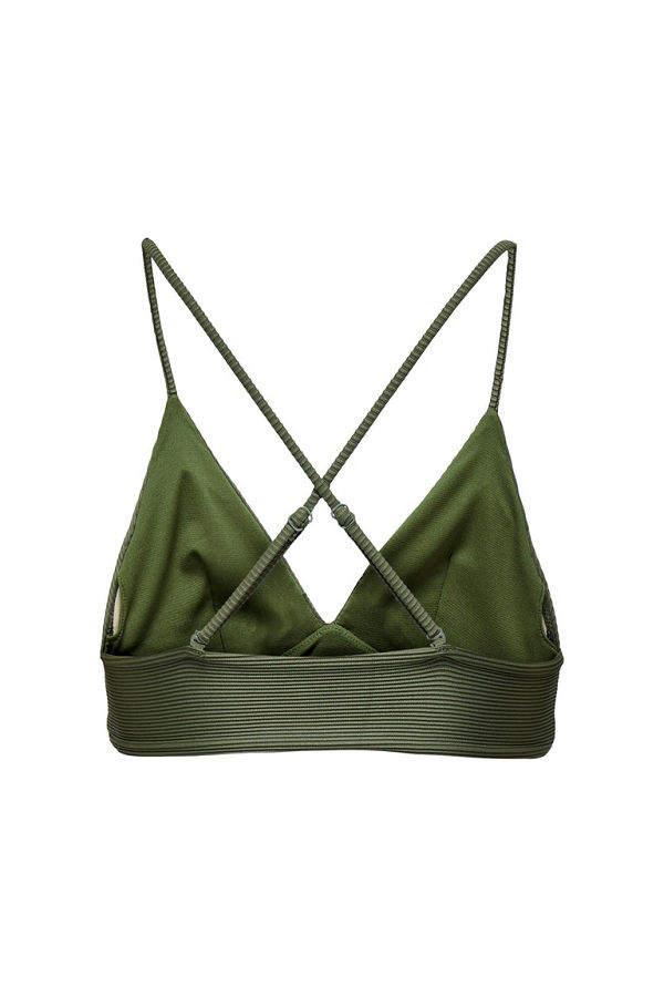 ONLBOBBY LIFE RIB BIKINI TOP - ΠΡΑΣΙΝΟ