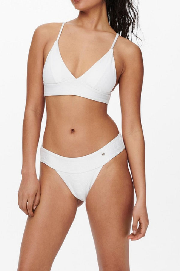 ONLBOBBY LIFE RIB BIKINI BRIEF - ΛΕΥΚΟ