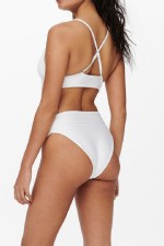ONLBOBBY LIFE RIB BIKINI BRIEF - ΛΕΥΚΟ