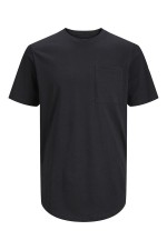 JJENOA POCKET TEE SS CREW NECK NOOS - ΜΑΥΡΟ