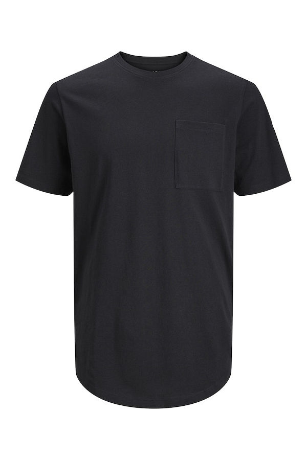 JJENOA POCKET TEE SS CREW NECK NOOS - ΜΑΥΡΟ