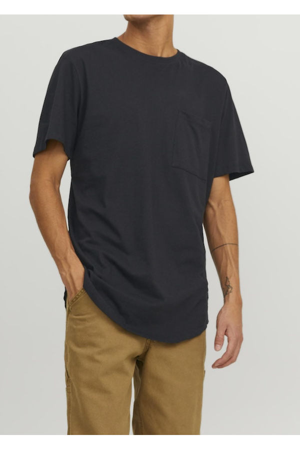 JJENOA POCKET TEE SS CREW NECK NOOS - ΜΑΥΡΟ