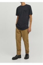 JJENOA POCKET TEE SS CREW NECK NOOS - ΜΑΥΡΟ