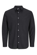 JJEBREEZE SHIRT LS SN B-12 - ΜΑΥΡΟ