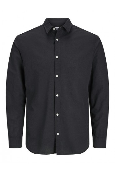 JJEBREEZE SHIRT LS SN B-12 - ΜΑΥΡΟ