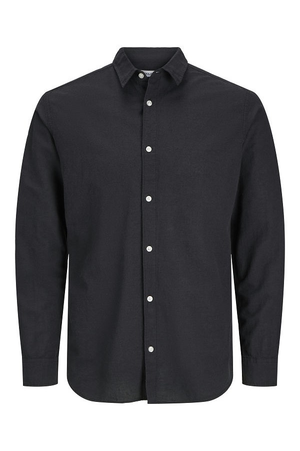 JJEBREEZE SHIRT LS SN B-12 - ΜΑΥΡΟ