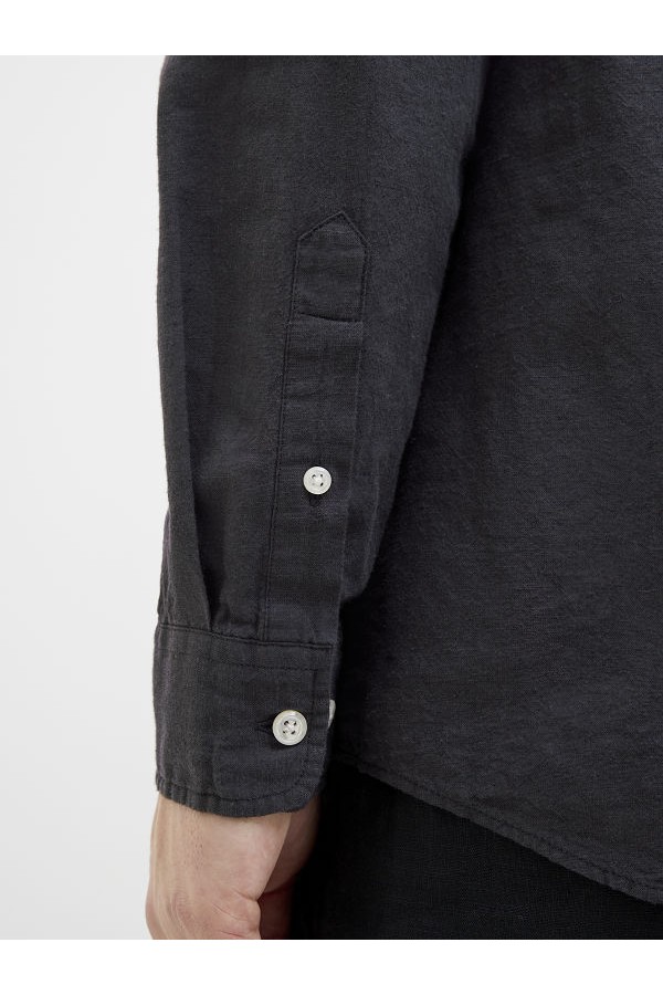 JJEBREEZE SHIRT LS SN B-12 - ΜΑΥΡΟ