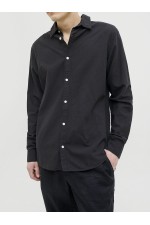 JJEBREEZE SHIRT LS SN B-12 - ΜΑΥΡΟ