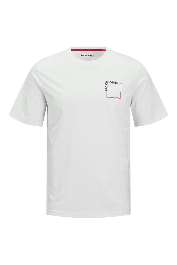 JJVERNER TEE SS CREW NECK - ΛΕΥΚΟ