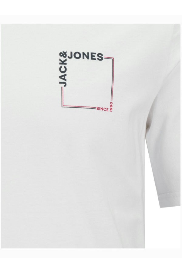 JJVERNER TEE SS CREW NECK - ΛΕΥΚΟ