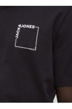 JJVERNER TEE SS CREW NECK - ΜΑΥΡΟ