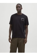 JJVERNER TEE SS CREW NECK - ΜΑΥΡΟ