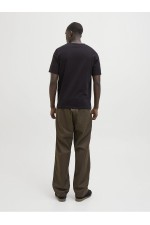 JJVERNER TEE SS CREW NECK - ΜΑΥΡΟ
