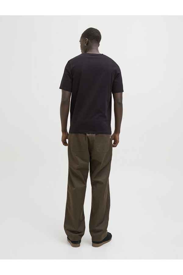 JJVERNER TEE SS CREW NECK - ΜΑΥΡΟ