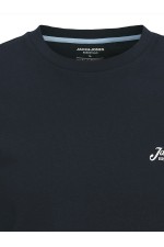 JJBEAU TEE SS FRONTPRINT CREW NECK - ΜΠΛΕ