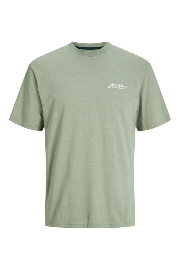 JJBEAU TEE SS FRONTPRINT CREW NECK - ΠΡΑΣΙΝΟ