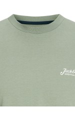 JJBEAU TEE SS FRONTPRINT CREW NECK - ΠΡΑΣΙΝΟ