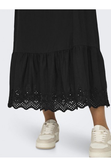 ONLLOU LIFE EMB STRAP ANKEL DRESS PTM - ΜΑΥΡΟ