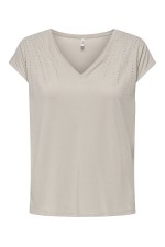 ONLFREE LIFE S/S BOXY BLING TEE JRS - ΜΠΕΖ