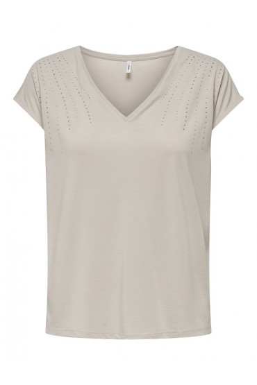 ONLFREE LIFE S/S BOXY BLING TEE JRS - ΜΠΕΖ