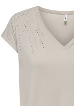 ONLFREE LIFE S/S BOXY BLING TEE JRS - ΜΠΕΖ