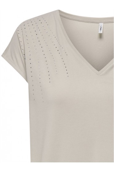 ONLFREE LIFE S/S BOXY BLING TEE JRS - ΜΠΕΖ