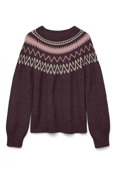 VMMONE LS O-NECK NORDIC PULLOVER LCS - ΜΠΟΡΝΤΩ