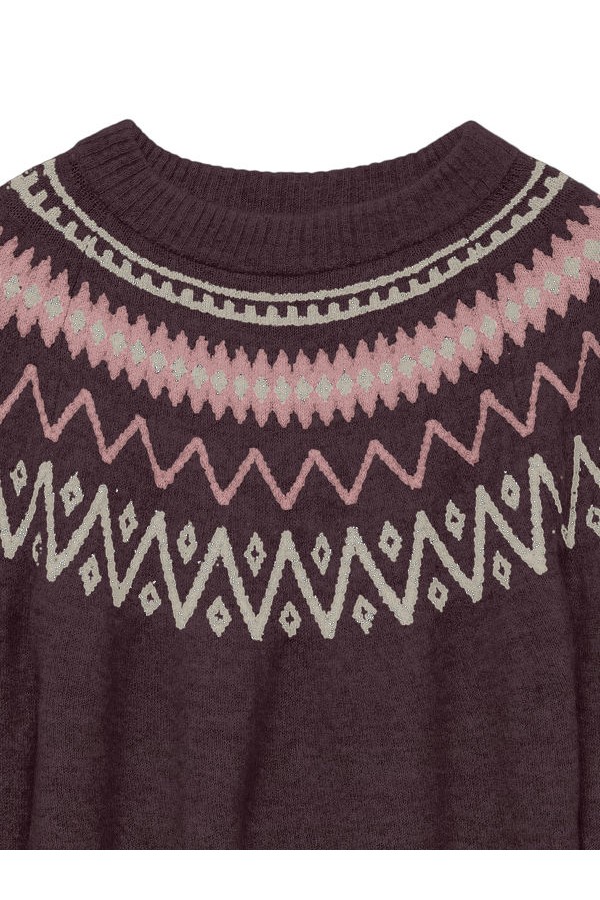 VMMONE LS O-NECK NORDIC PULLOVER LCS - ΜΠΟΡΝΤΩ