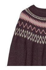VMMONE LS O-NECK NORDIC PULLOVER LCS - ΜΠΟΡΝΤΩ