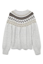 VMMONE LS O-NECK NORDIC PULLOVER LCS - ΓΚΡΙ