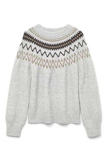 VMMONE LS O-NECK NORDIC PULLOVER LCS - ΓΚΡΙ