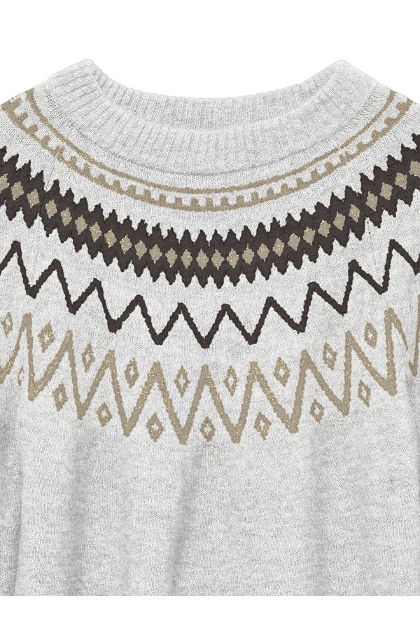 VMMONE LS O-NECK NORDIC PULLOVER LCS - ΓΚΡΙ