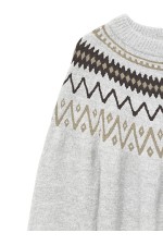 VMMONE LS O-NECK NORDIC PULLOVER LCS - ΓΚΡΙ