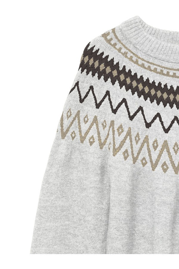 VMMONE LS O-NECK NORDIC PULLOVER LCS - ΓΚΡΙ