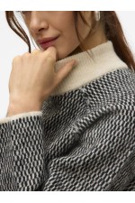 VMFELIZE LS HIGH NECK PULLOVER BOO - ΜΑΥΡΟ