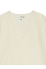 VMJENNA S/S V-NECK TOP WVN BTQ GA - ΜΠΕΖ