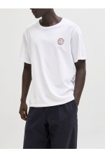 JJALLIANCE TEE SS CREW NECK LN - ΛΕΥΚΟ