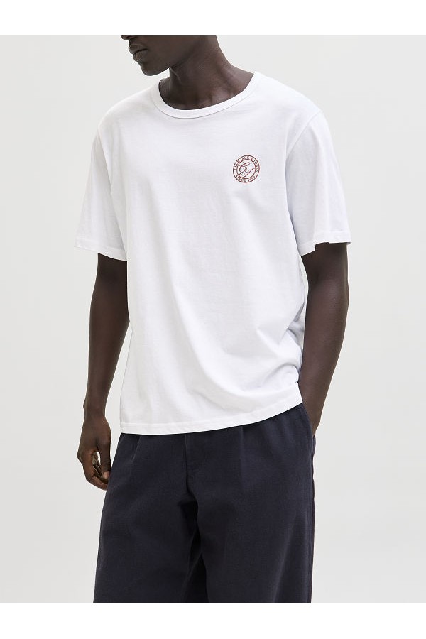 JJALLIANCE TEE SS CREW NECK LN - ΛΕΥΚΟ