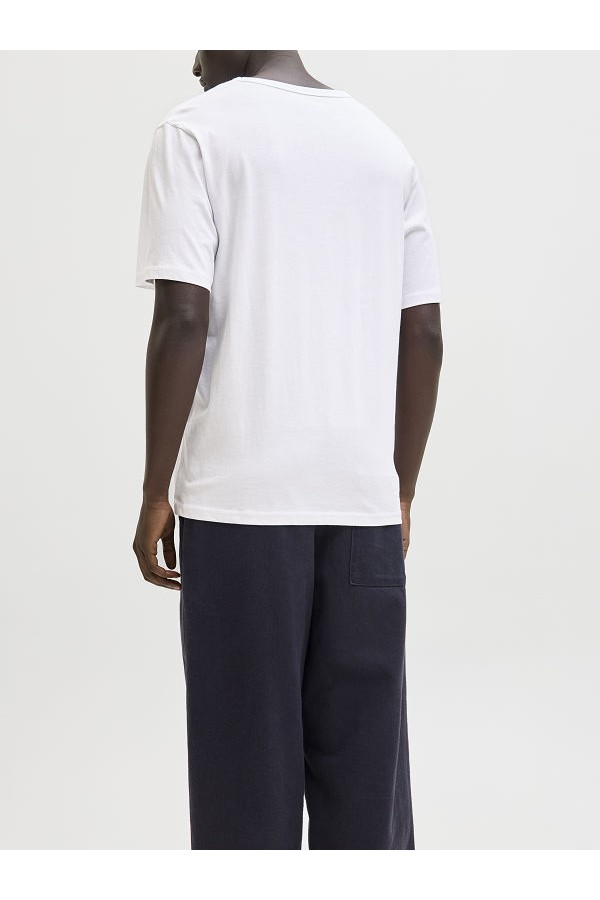 JJALLIANCE TEE SS CREW NECK LN - ΛΕΥΚΟ