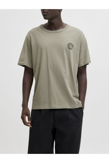 JJALLIANCE TEE SS CREW NECK LN - ΧΑΚΙ