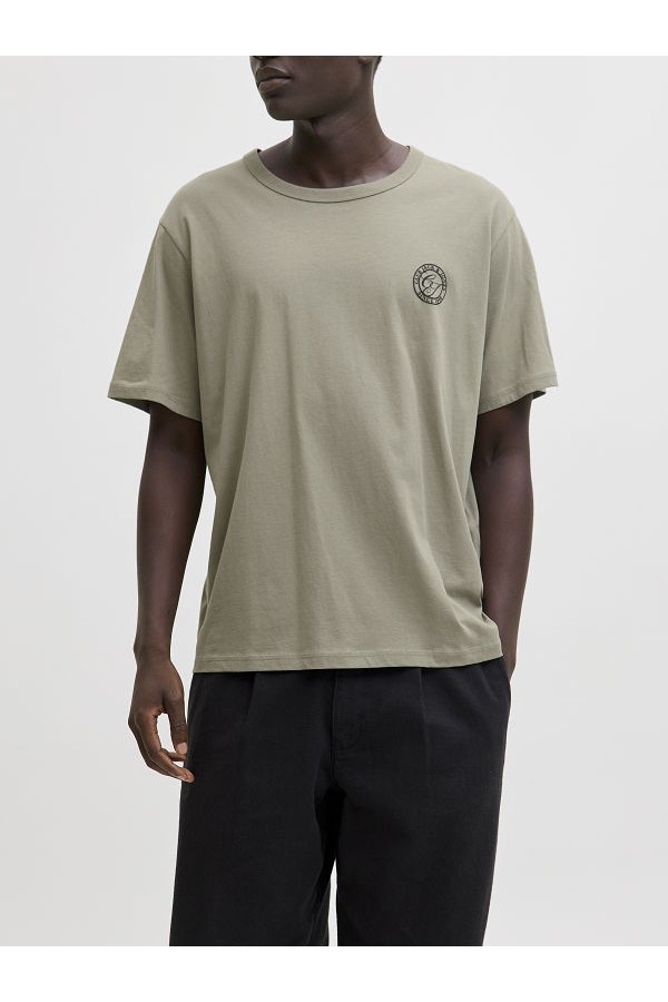 JJALLIANCE TEE SS CREW NECK LN - ΧΑΚΙ