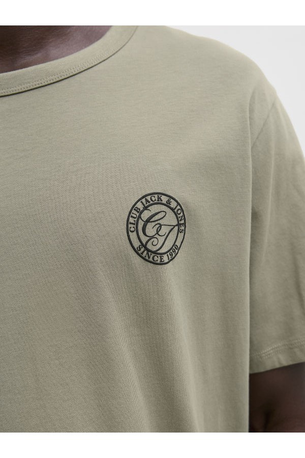 JJALLIANCE TEE SS CREW NECK LN - ΧΑΚΙ