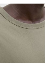 JJALLIANCE TEE SS CREW NECK LN - ΧΑΚΙ