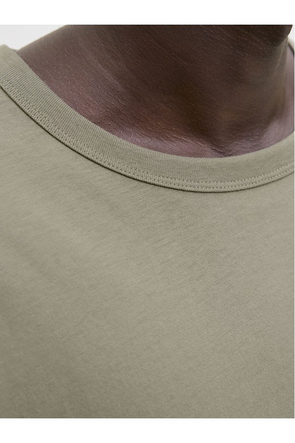 JJALLIANCE TEE SS CREW NECK LN - ΧΑΚΙ