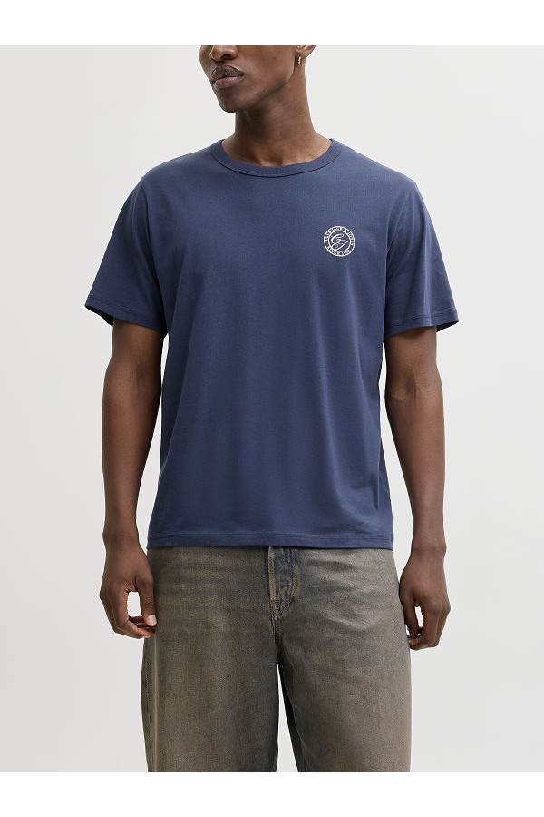 JJALLIANCE TEE SS CREW NECK LN - ΜΠΛΕ
