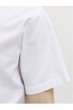 JJCHAD OXFORD STRIPE SHIRT SS - ΛΕΥΚΟ