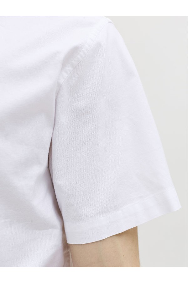 JJCHAD OXFORD STRIPE SHIRT SS - ΛΕΥΚΟ