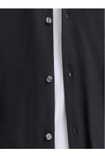 JJEJEFF RESORT SOLID SHIRT SS SN - ΜΑΥΡΟ