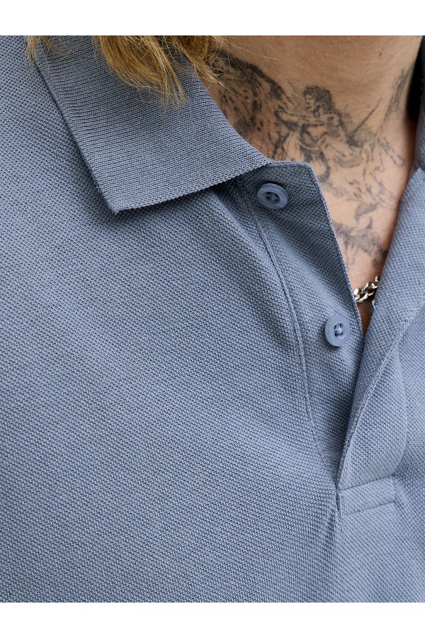 JJEARCHIVE GRAPHIC POLO SS LN - ΜΠΛΕ