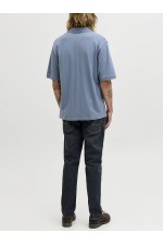 JJEARCHIVE GRAPHIC POLO SS LN - ΜΠΛΕ